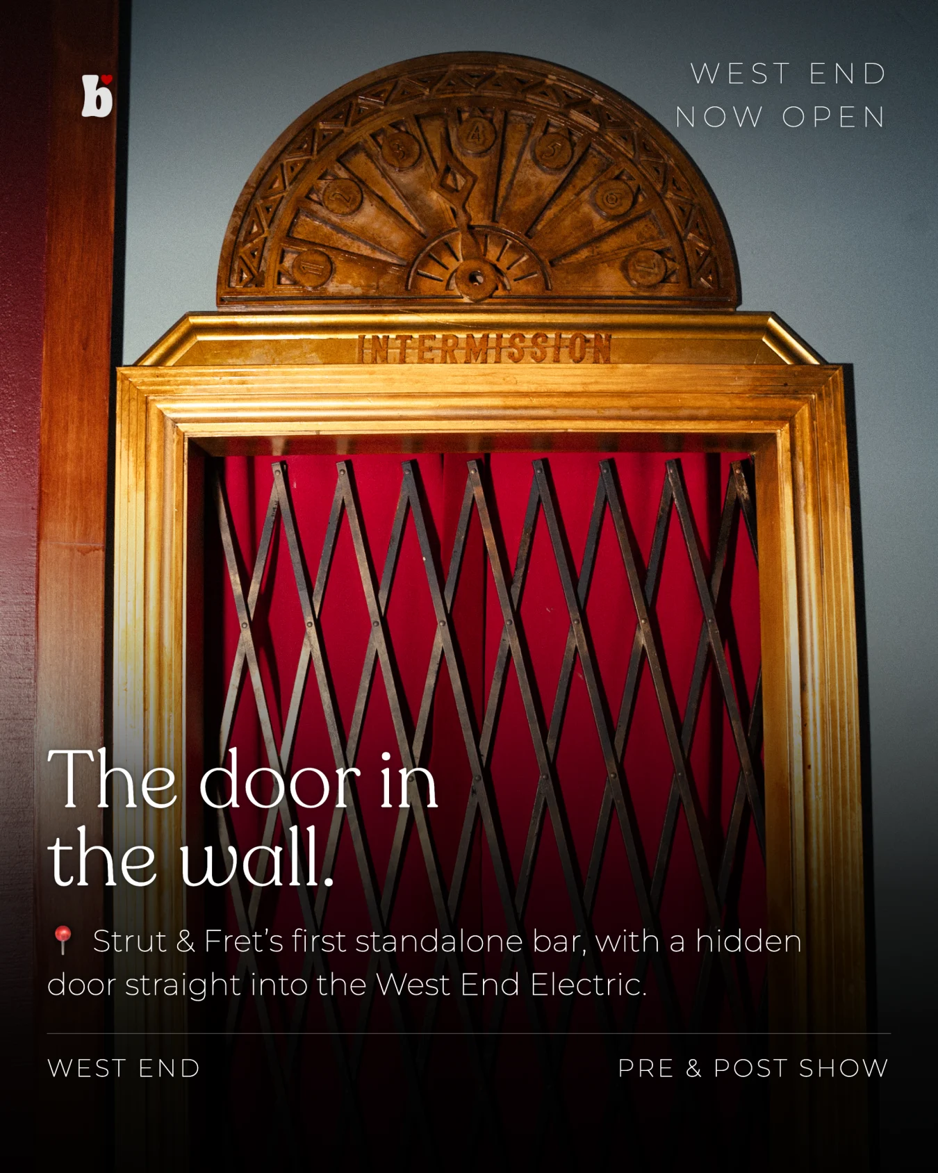 The door into the theatre next door
