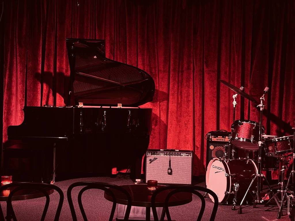 Ruby Jazz Club red curtain stage