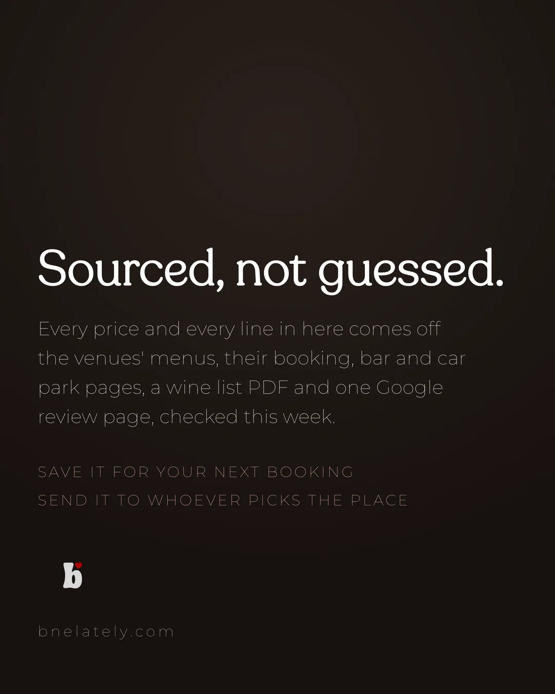 Sourced, not guessed